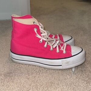 Hot Pink Platform Converse